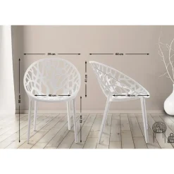 CLP Set van 4 Tuinstoel Hope Kunststof - wit Online