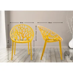 CLP Set van 2 Tuinstoel Hope Kunststof - geel New