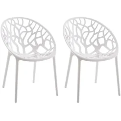 CLP Set van 2 Tuinstoel Hope Kunststof - wit Sale