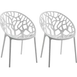 CLP Set van 2 Tuinstoel Hope Kunststof - licht grijs Best