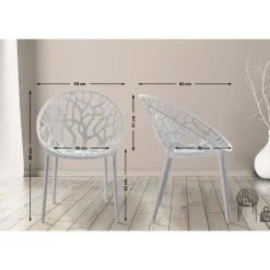 CLP Set van 2 Tuinstoel Hope Kunststof - licht grijs Best