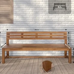 CLP Teakbank Augusta 200 cm Clearance