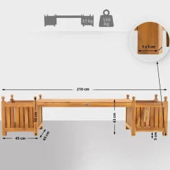 CLP Teakbank Boston 210 cm Sale
