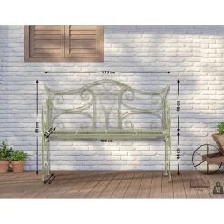 CLP Tuinbank Tara 113 cm - antiek/groen Discount