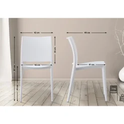 CLP Tuinstoel Meton Kunststof - wit Sale