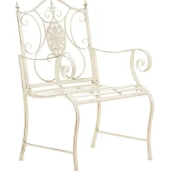 CLP Tuinstoel Punjab Metaal - antiek/creme
