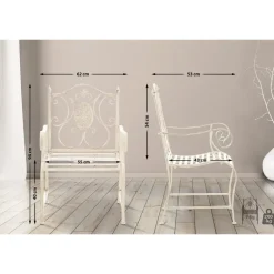 CLP Tuinstoel Punjab Metaal - antiek/creme