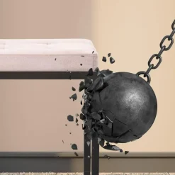 CLP 2-zits Bankje Barci 100 cm - licht grijs Clearance