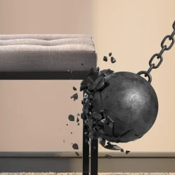 CLP 2-zits Bankje Barci 100 cm - donkergrijs Clearance