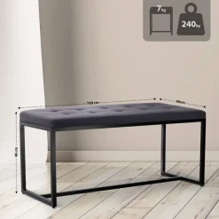 CLP 2-zits Bankje Barci 100 cm - zwart Clearance