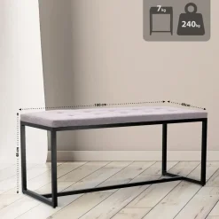 CLP 2-zits Bankje Barci 100 cm - grijs New