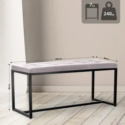 CLP 2-zits Bankje Barci 100 cm - wit Clearance