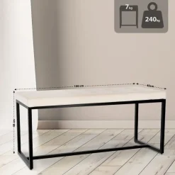 CLP 2-zits Bankje Barci 100 cm - creme Sale