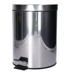 CM Pedaalemmer Shine - zilver - 5L - metaal - wc/badkamer