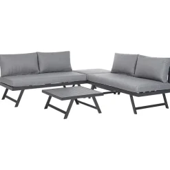 Beliani COCCORINO - Tuinset - Grijs - Aluminium Clearance