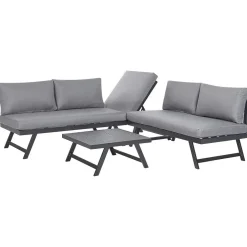 Beliani COCCORINO - Tuinset - Grijs - Aluminium Clearance