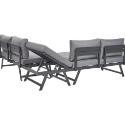 Beliani COCCORINO - Tuinset - Grijs - Aluminium Clearance