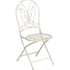 Leen Bakker COGGIA - Set van 2 tuinstoelen - Lichtbeige - IJzer Clearance