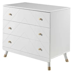 Vipack Commode Billy 100x57x89cm 3 lades - wit/goud Outlet