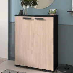 Parisot Commode Celestia met 2 deuren - eikdecor/zwart Discount