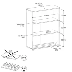 Parisot Commode Celestia met 2 deuren - eikdecor/zwart Discount