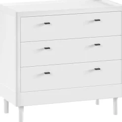 Vipack Commode Forrest - 3 lades - massief beukenhout - wit Clearance