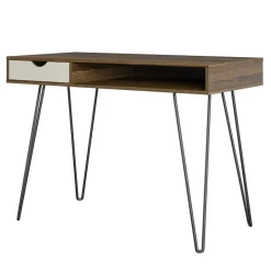 Novogratz Concord - Bureau met 1 lade in walnoot look Hot