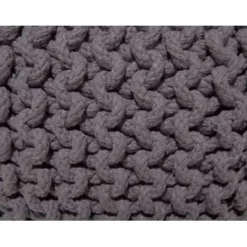 Beliani CONRAD S - Poef - Donkergrijs - 40 cm - Katoen Clearance