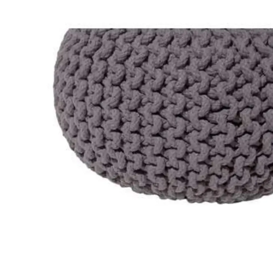 Beliani CONRAD S - Poef - Donkergrijs - 40 cm - Katoen Clearance