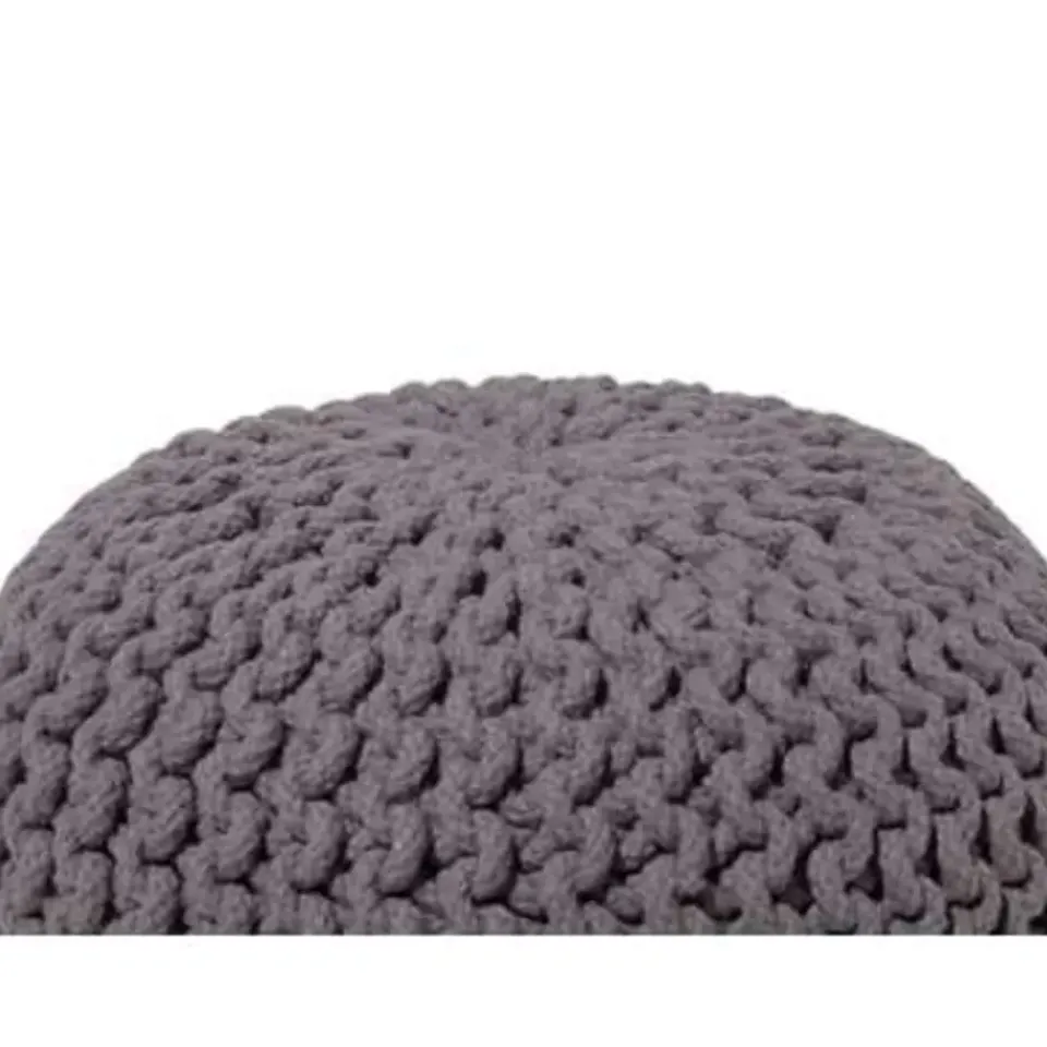 Beliani CONRAD S - Poef - Donkergrijs - 40 cm - Katoen Clearance