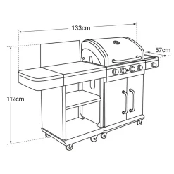 Cook'in Garden Barbecue FIDGI 8 - Zwart - Staal Sale