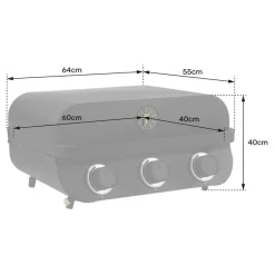 Cook'in Garden Gas barbecue FLAVO 64 - Zwart - Staal Clearance