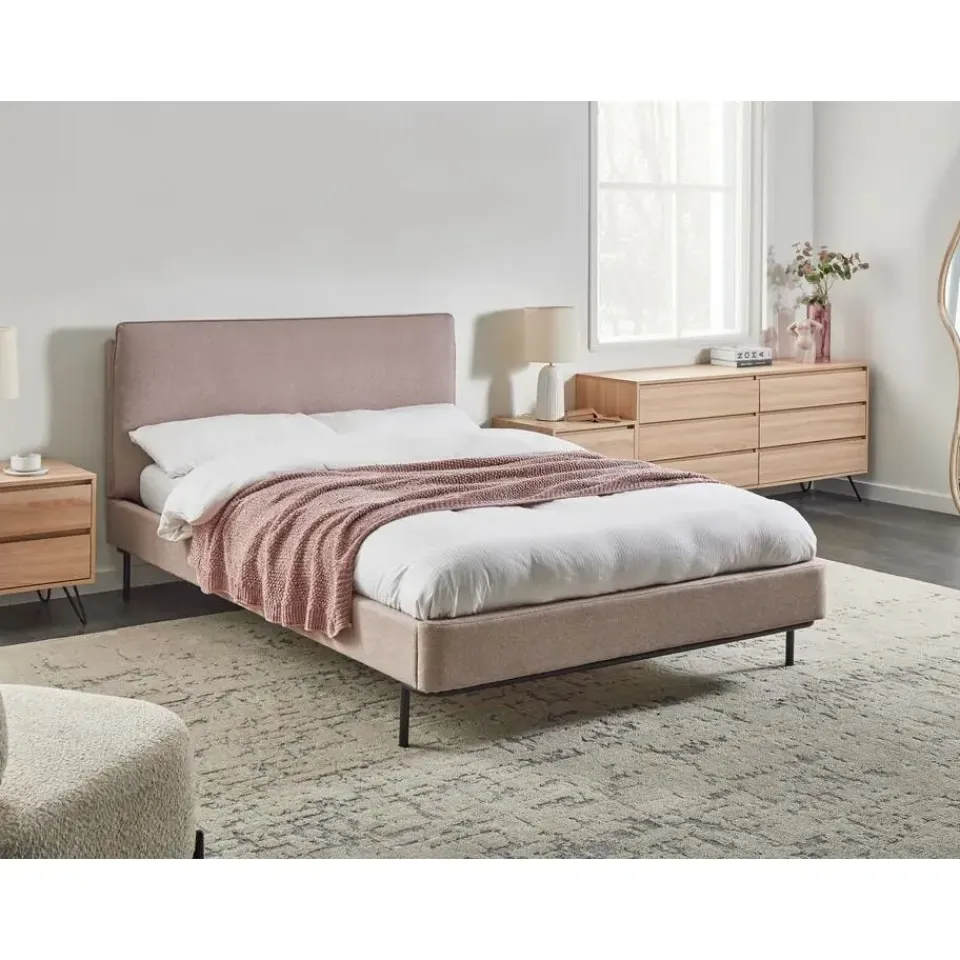 Leen Bakker CORIO - Tweepersoonsbed - Taupe - 140 x 200 cm - Polyester Best