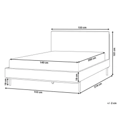 Leen Bakker CORIO - Tweepersoonsbed - Taupe - 140 x 200 cm - Polyester Best