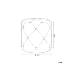 Beliani COROLLA - Poef - Rood - 40 cm - Fluweel Online