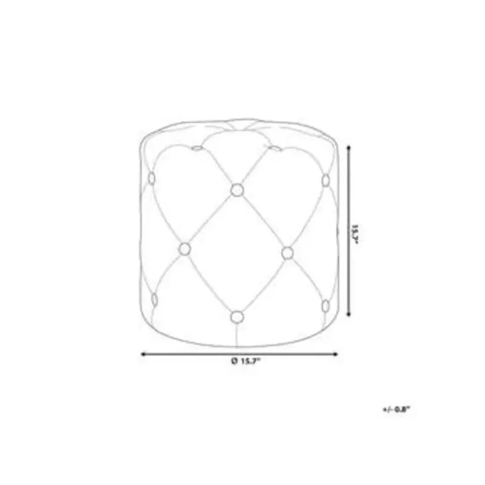 Beliani COROLLA - Poef - Rood - 40 cm - Fluweel Online
