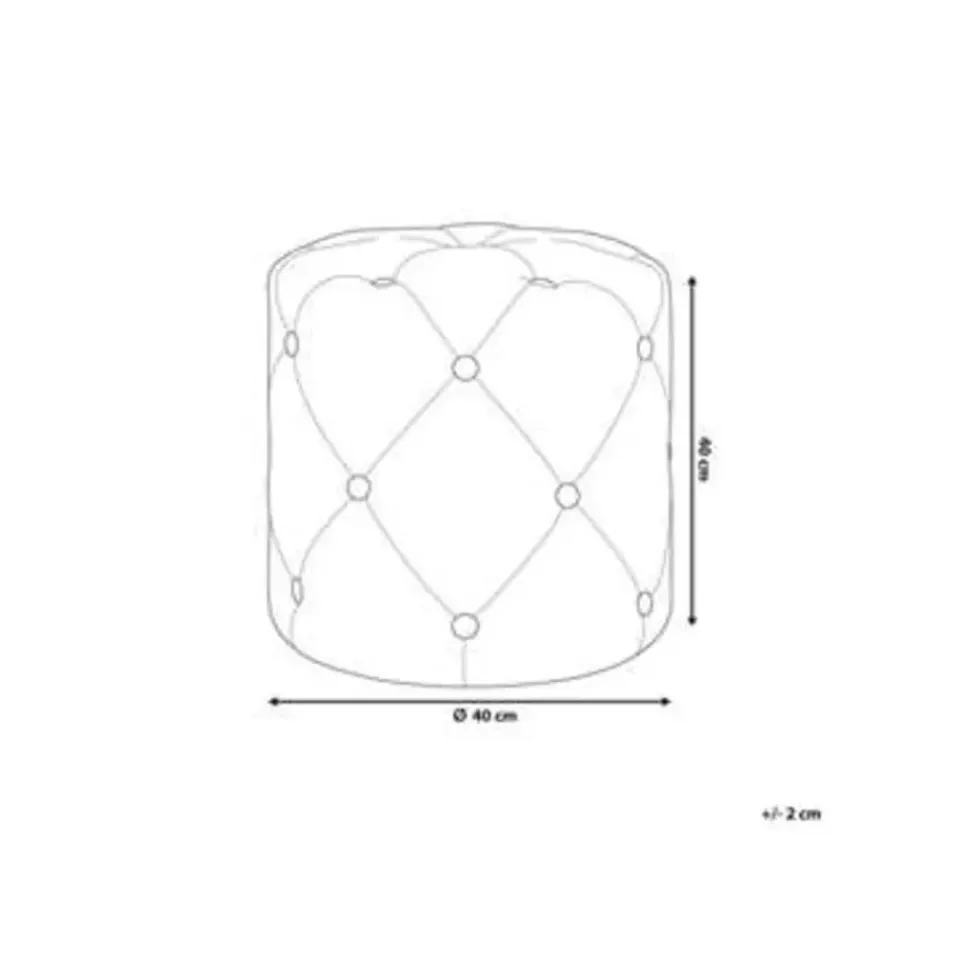 Beliani COROLLA - Poef - Rood - 40 cm - Fluweel Online