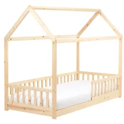 Beliani COSSAYE - Kinderbed - Lichtbruin - 90 x 200 cm - Grenenhout Hot