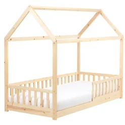 Beliani COSSAYE - Kinderbed - Lichtbruin - 90 x 200 cm - Grenenhout Hot