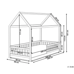 Beliani COSSAYE - Kinderbed - Lichtbruin - 90 x 200 cm - Grenenhout Hot