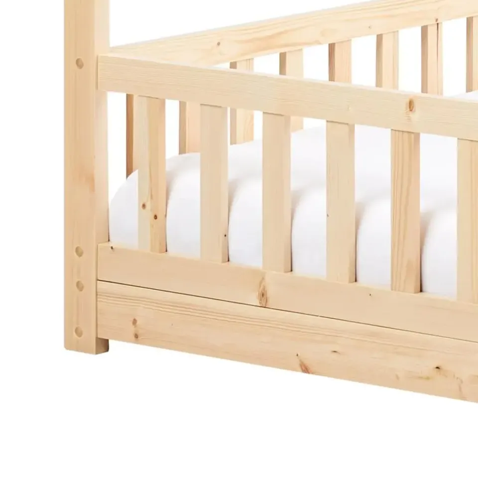 Beliani COSSAYE - Kinderbed - Lichtbruin - 90 x 200 cm - Grenenhout Hot