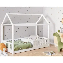 Beliani COSSAYE - Kinderbed - Wit - 90 x 200 cm - Grenenhout Best