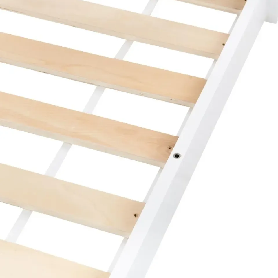 Beliani COSSAYE - Kinderbed - Wit - 90 x 200 cm - Grenenhout Best