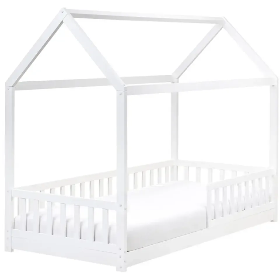 Beliani COSSAYE - Kinderbed - Wit - 90 x 200 cm - Grenenhout Best