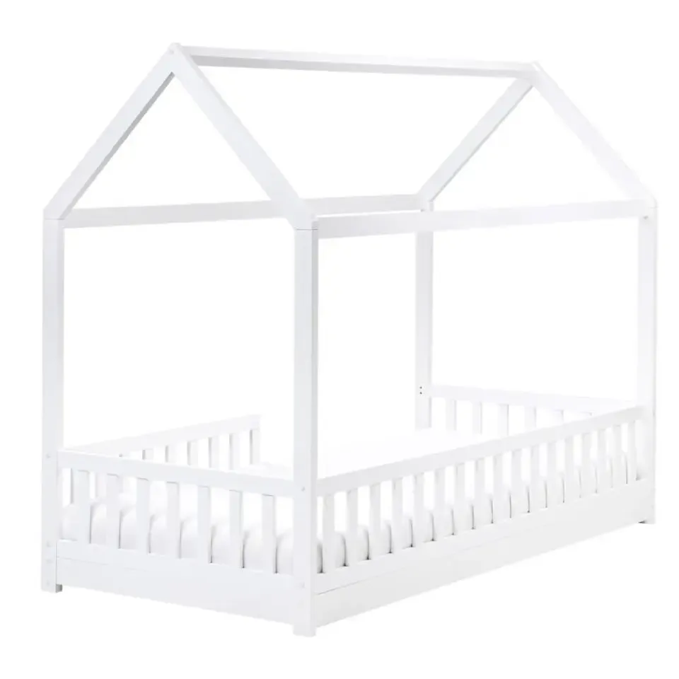 Beliani COSSAYE - Kinderbed - Wit - 90 x 200 cm - Grenenhout Best