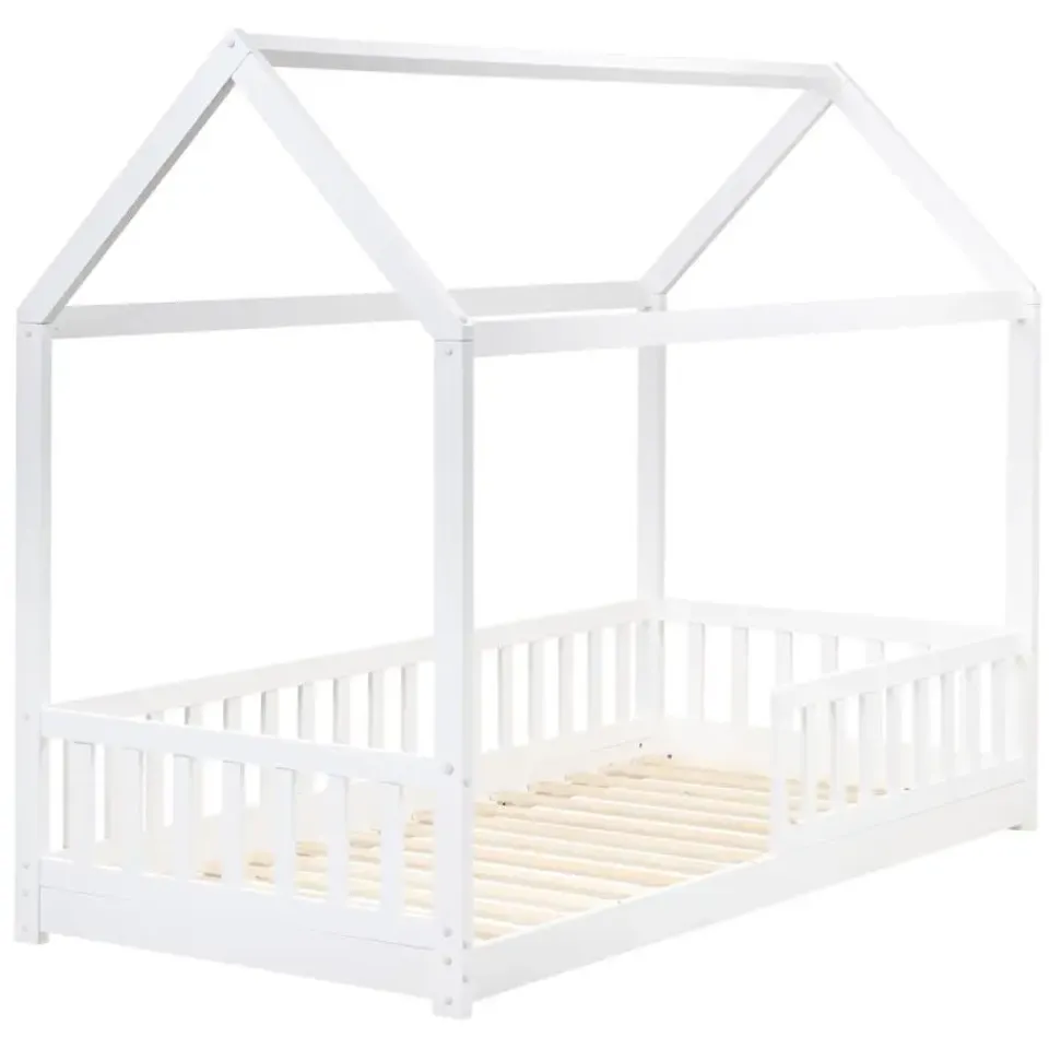 Beliani COSSAYE - Kinderbed - Wit - 90 x 200 cm - Grenenhout Best