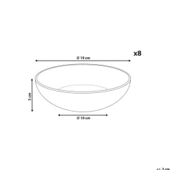 Leen Bakker COSTMARY - Diepe borden set van 8 - Grijs - Steengoed Hot