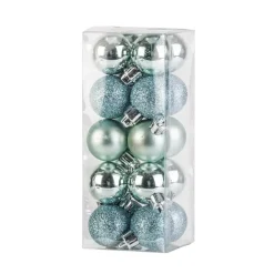 Cosy & Trendy Kerstballen - 20 ST - mint groen - 3 cm Hot
