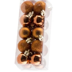 Cosy & Trendy Kerstballen - 20x - oranje - 3 cm Discount