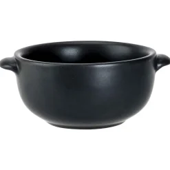 Cosy & Trendy soepkommetje - porselein - zwart - rond - 10 cm Outlet